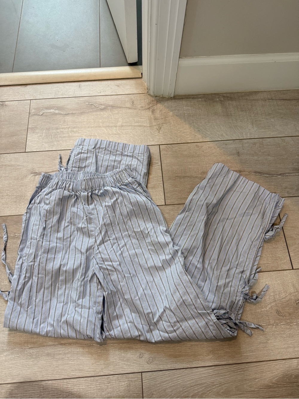 Striped Straight Pants